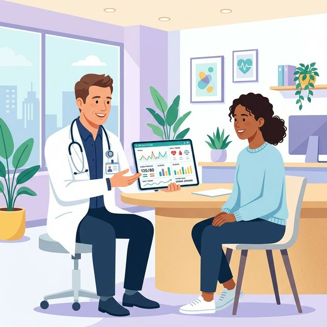 Doctor visit preparation illustration