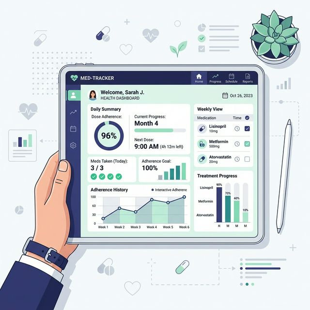 Health reports dashboard illustration